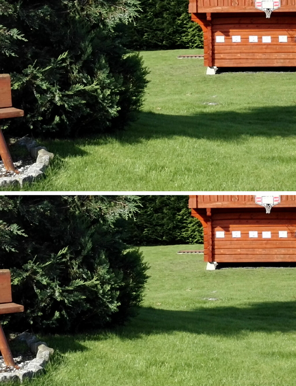 На нижнем изображении включена функция HDR